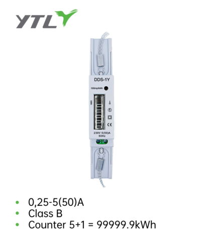 YTL 1 Phase 1 Module smallest Din-Rail mounted Power Meter YTL 1 Phase 1 Module smallest Din-Rail mounted Power Meter