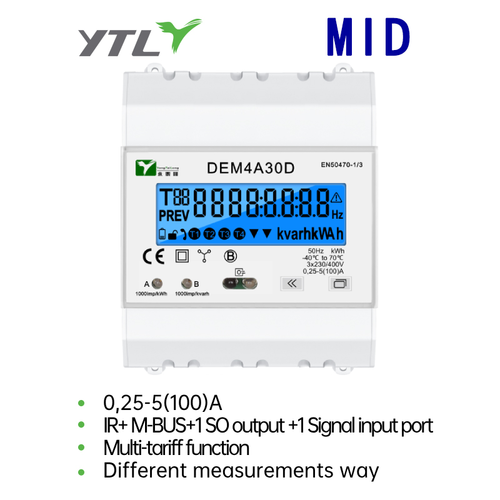 YTL DEM4A Three Phase 4 Model m-Bus Iot Energy Meter YTL DEM4A Three Phase 4 Model m-Bus Iot Energy Meter