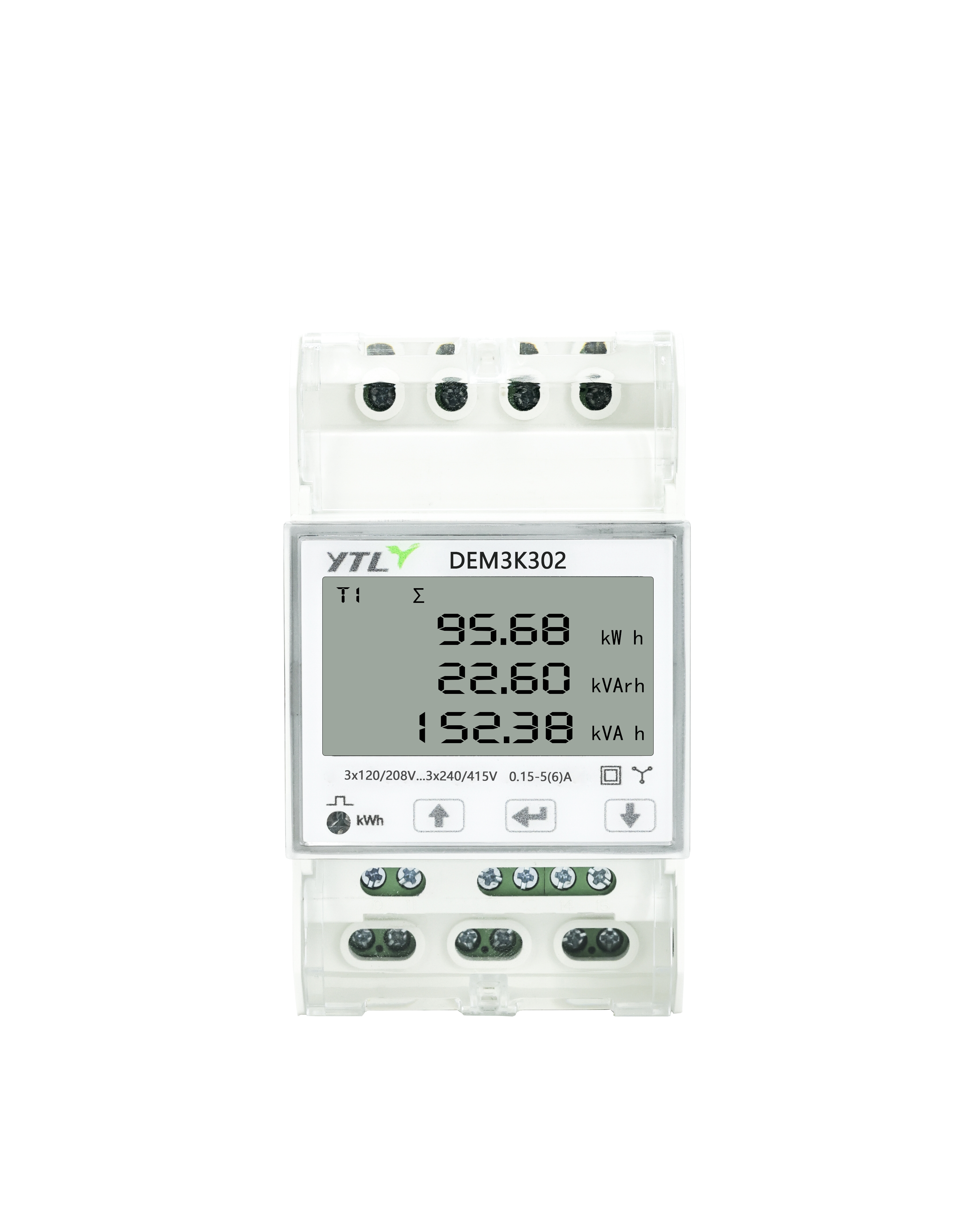 DEM3K302 Three Phase CT High Refresh MID Din Rail meter